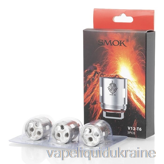 Vape Ukraine SMOK TFV12 Replacement Coils & RBA 0.17ohm V12-T6 Sextuple Coil (Pack of 3)